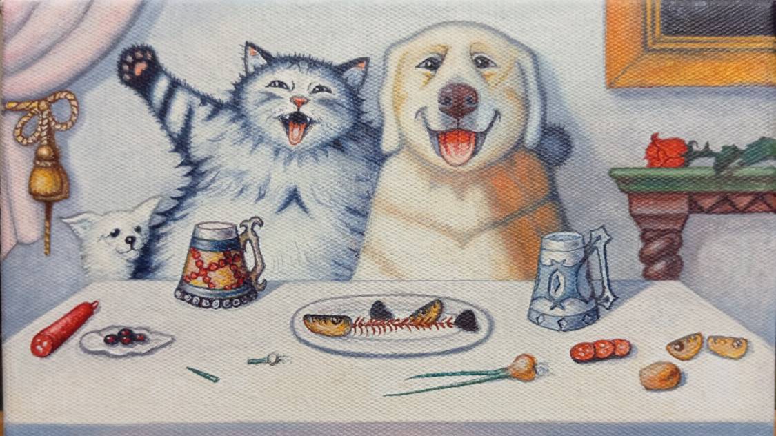 Картина ﹤﹤Кот и пёс﹥﹥