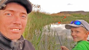 РЫБАЛКА НА ПОПЛАВОЧНУЮ УДОЧКУ С СЫНОМ! НАТЯГАЛИ КАРАСЯ! Рыбалка на поплавок на карася с берега