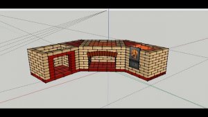 Проект углового мангала с казаном из кирпича