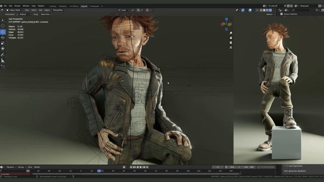 Новый 3D персонаж в #blender - Ксилоид Фрикстер смотреть онлайн