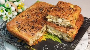 Заливной пирог с яйцом и зеленым луком. Очень вкусно и просто