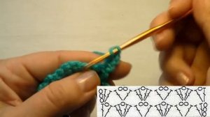 Простой ажурный узор крючком для начинающих