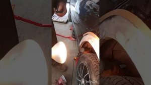 Лада гранта, ремонт арки заднего крыла.