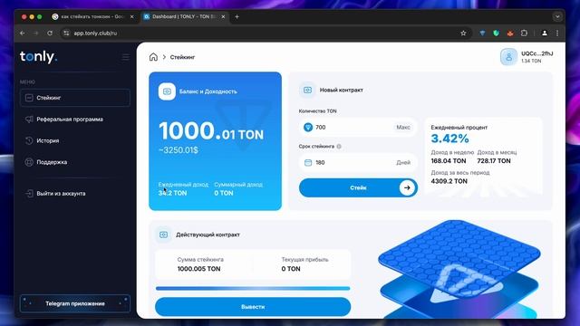 СТЕЙКИНГ ТОНКОИН | КАК СТЕЙКАТЬ TONCOIN | ПАССИВНЫЙ ЗАРАБО