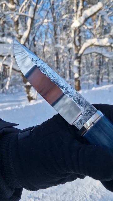 Нож из стали х12мф с элементами ковки