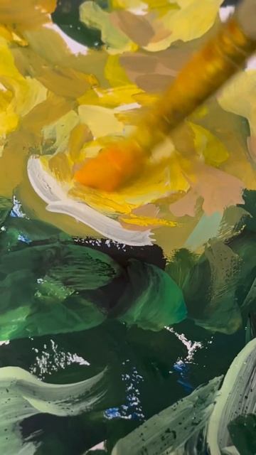 Быстрый этюд гуашью за 25 минут «Жёлтые розы» смотреть онлайн