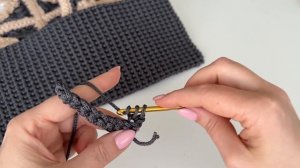 САМЫЙ ПЛОТНЫЙ двусторонний УЗОР крючком ДЛЯ СУМОК И ДЕКОРА