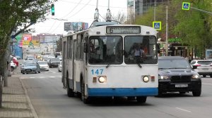Троллейбус ЕкатеринбургаЗиУ-682Г [Г00] №147 маршрут №6 на остановке "Дом кино"