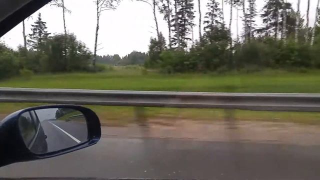 4) Антидождь на боковых стеклах. На машине в отпуск.Из Москвы в Лепель (Беларусь). смотреть онлайн