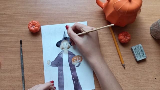 Рисунок на хеллоуин 🎃 смотреть онлайн