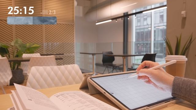 3 часа StudyWithMe - RAINY DAY - Rain Sounds - Pomodoro 50/10 No Music