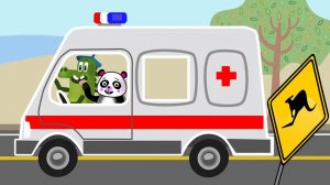 Мультики для малышей про Крокодила Нила и панду Минь. 🚓 Скорая помощь 🚔 Смотреть онлайн