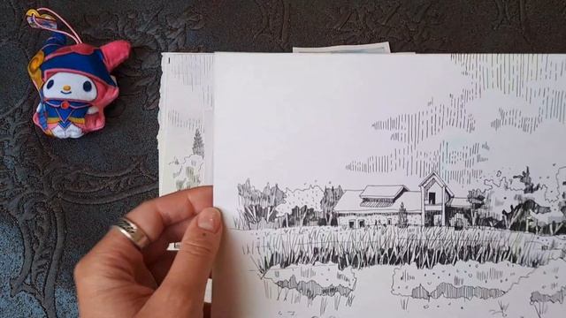 Обзор акварельных работ, картинки линерами. Обзор бумаги смотреть онлайн