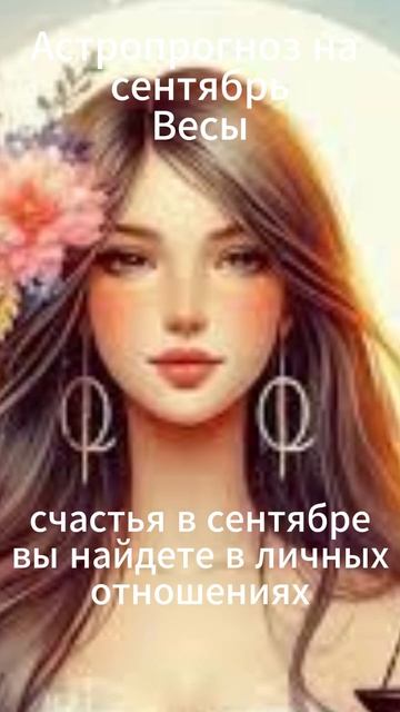 Весы - астропрогноз на сентябрь смотреть онлайн