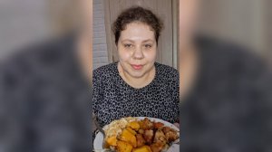 Мукбанг Шашлык и картошка из духовки