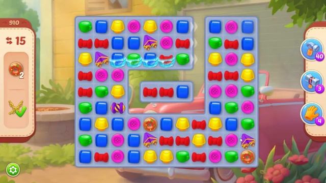 Homescapes.  910 уровень.