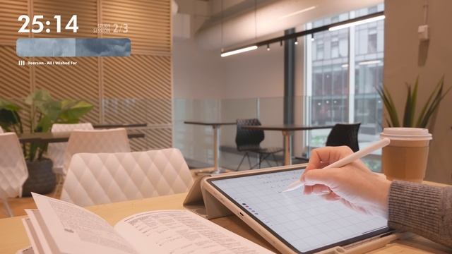 3 часа StudyWithMe On A RAINY DAY - Calm Lo-Fi - Pomodoro 50/10