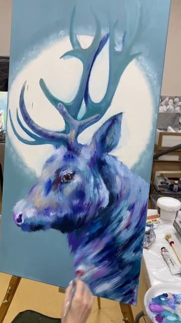 Любое мясо есть олень 😃 Живопись маслом. #творчество # смотреть онлайн