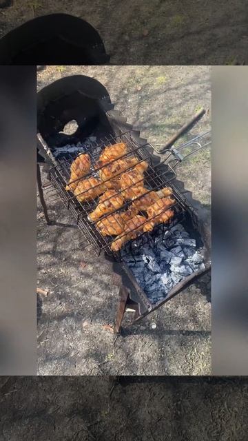 Куриный шашлык в деревне #food #cooking #foodie #lunch смотреть онлайн