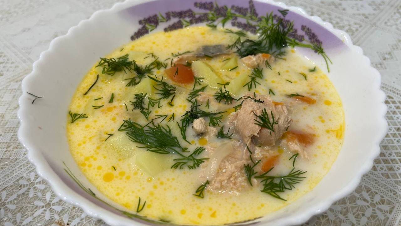 Вкусный суп с красной рыбой и сливками: идеальный вариант для семьи смотреть онлайн