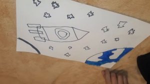 Рисуем рисунок на день космонавтики