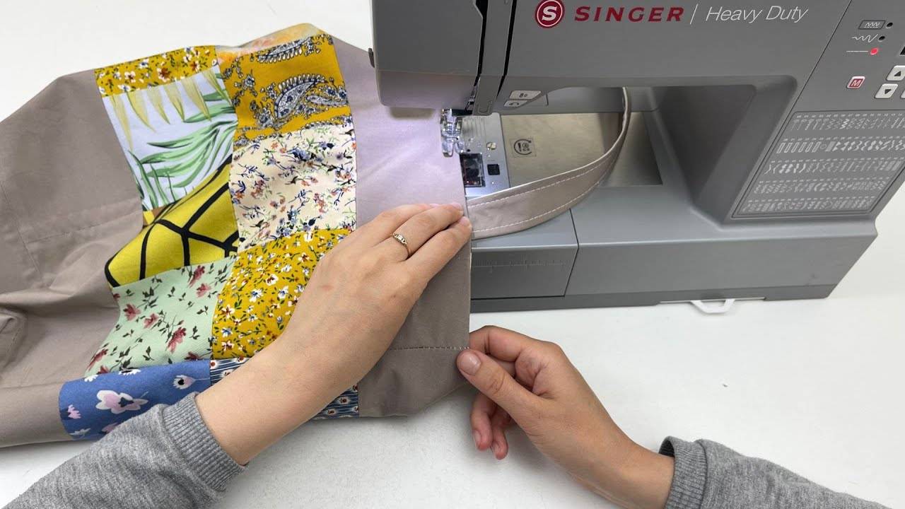 Никаких отходов, никакого стресса: сшейте простую лоскутную сумку. смотреть онлайн