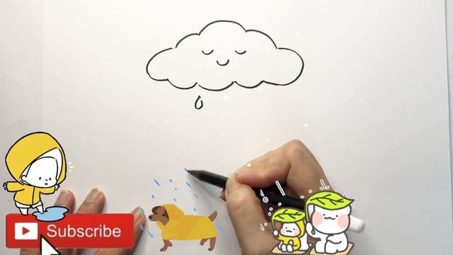 How To Draw Cloud for Kids | Bolalar uchun bulut rasm chizish | Облако для рисования для детей смотреть онлайн