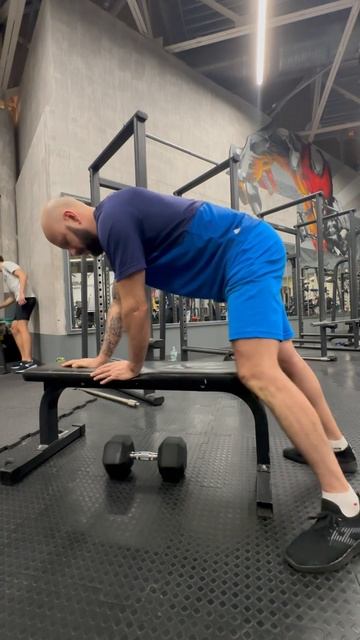 10.04.24 Тяга 1-й гантели в наклоне, с опорой о лавку 4*8 (каж? смотреть онлайн