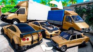 Угнал кучу золотых чит тачек и огромный монстр трак у мажора за 180 сек! Битва воров в ГТА 5 Онлайн