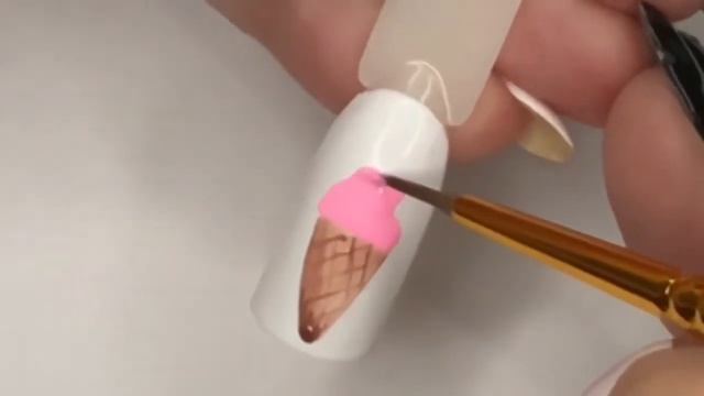 МК для новичков Мороженка ☺️ Очень лёгкий дизайн для ногтей смотреть онлайн