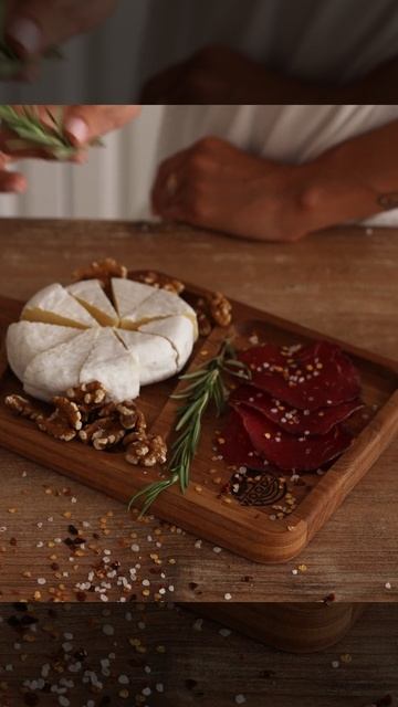 Woodlin Доска 2 в 1, менажница, разделочная доска Силаро