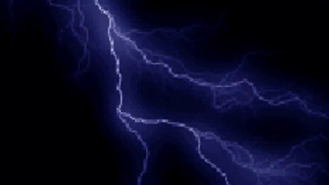 Футаж  синие отголоски сверкающих Молний/Footage Videophone Blue Echoes Of Sparkling Lightning