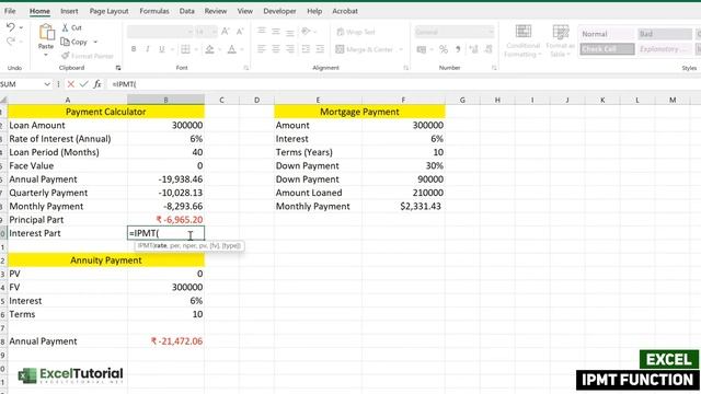 The IPMT Function in Excel | Calculate Your Interest Part of the Payment смотреть онлайн