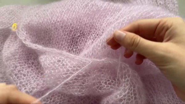 Свитер-паутинка из мохера спицами | простой МК для нач?