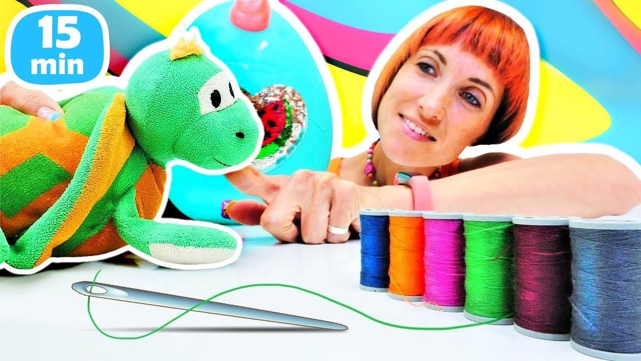 Маша Капуки – доктор для игрушек! Лечим черепашку и готовим десерты из слаймов