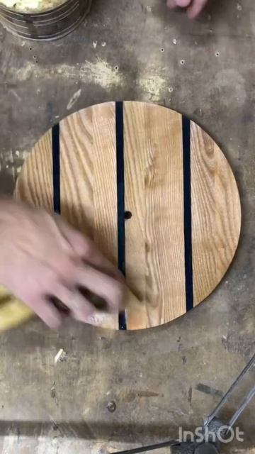 Покраска маслом будущих часов из эпоксидки #сделайсам смотреть онлайн