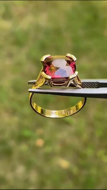 Гранат из Танзании в золоте