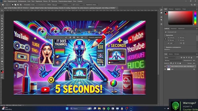КАК СДЕЛАТЬ ПРЕВЬЮ ЧЕРЕЗ НЕЙРОСЕТЬ ЗА 1 МИНУТУ смотреть онлайн