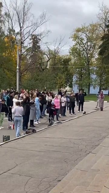 Провожу зарядку для молодёжи в РГСУ. Акция 10.000 шагов к?