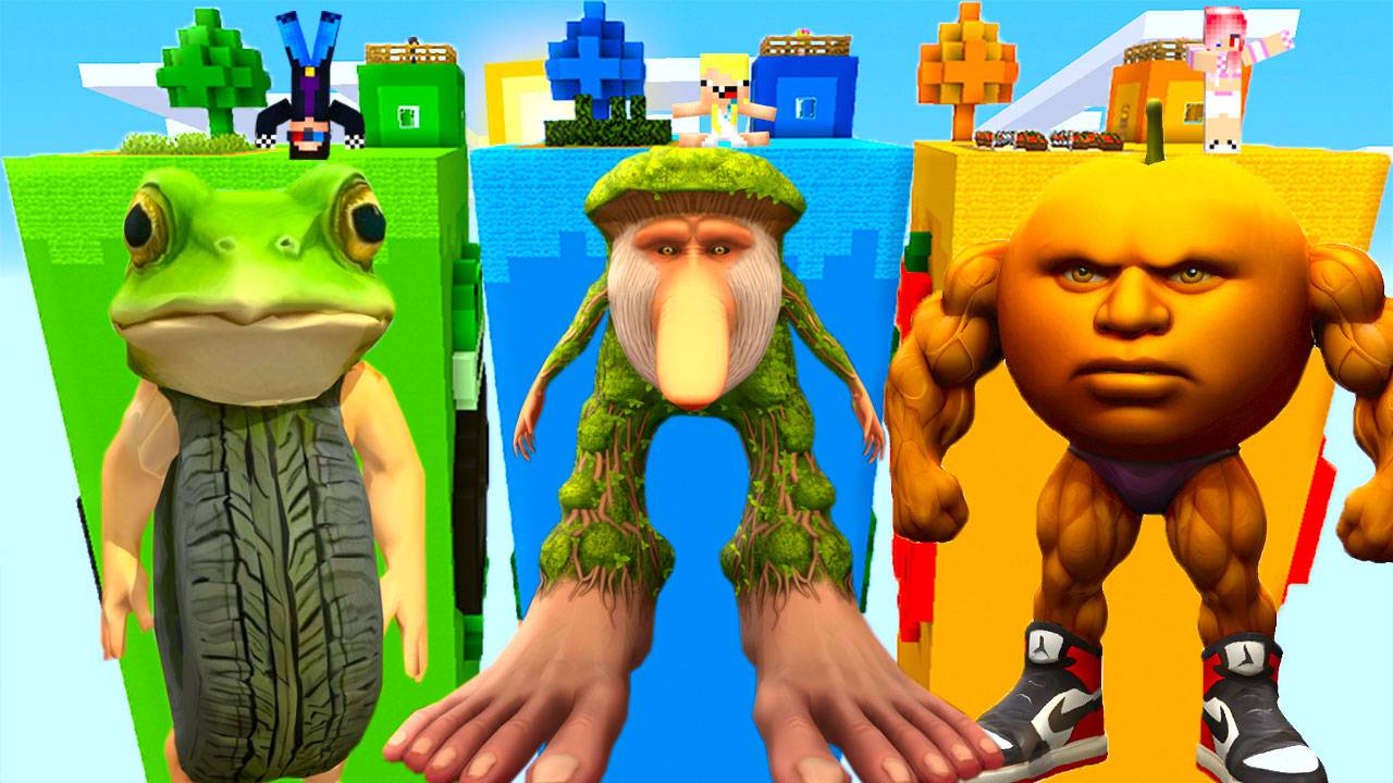 🐸ЧАНК БР БР ПАТАПИМ Vs ОДИНДИНДИНДУН Vs БОНЕКА АМБАЛАБУ В МАЙНКРАФТ! ШЕДИ ЛЕСКА И НУБИК MINECRAFT