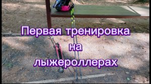Первая тренировка на лыжероллерах)