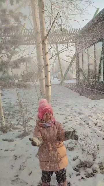 Делаем снегопад❄❄❄#сибирь
