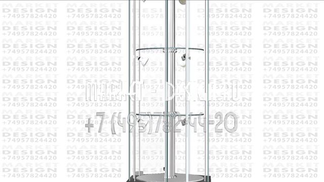 Малая витрина шестигранник с накопительной тумбой с в