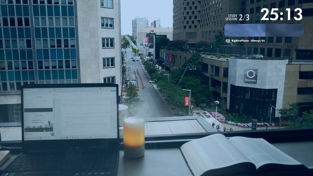 3 часа StudyWithMe - On A GLOOMY DAY Calm Piano Music - Pomodoro 50/10