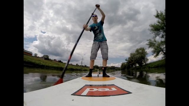 Sup Surf red paddle на реке Нара