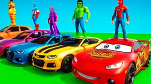 Машинки летают и прыгают! Развивающие мультики Машины помощники. Мультфильмы про машинки