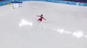 Саша Трусова короткая программа, олимпиада 2022