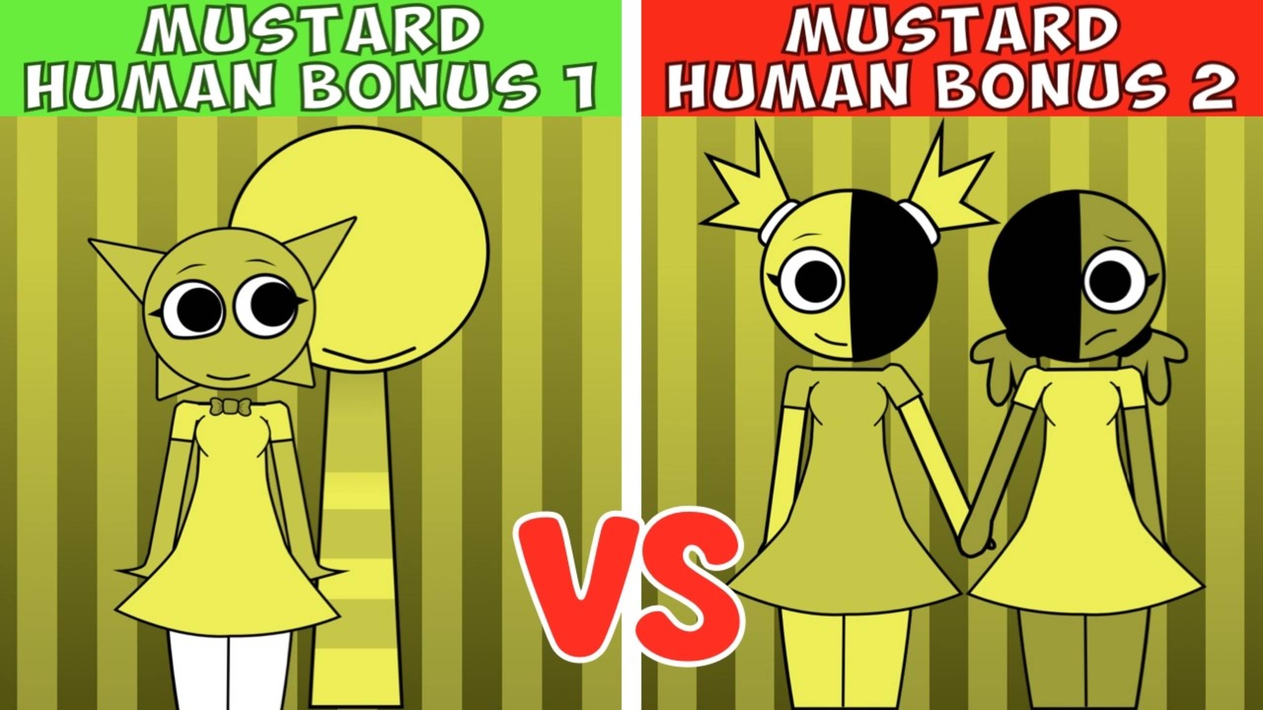 Incredibox Sprunki ｜ 🟡 Mustard BONUS 1 ПРОТИВ BONUS 2?! | Чей HUMAN страшнее? 😱 #sprunki #mustard смотреть онлайн