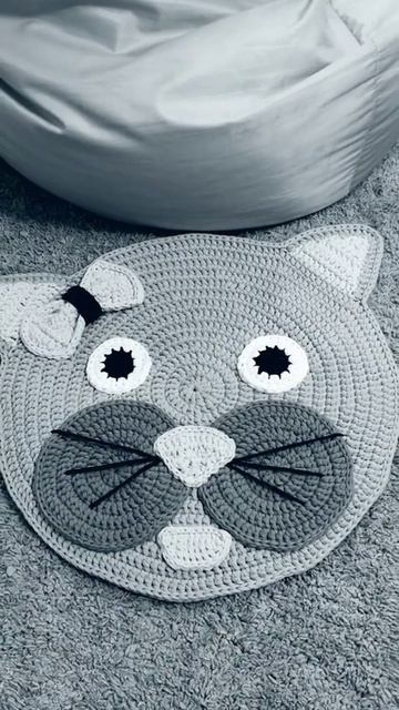 Коврик из трикотажной пряжи " Котик " в разных оттенках... смотреть онлайн