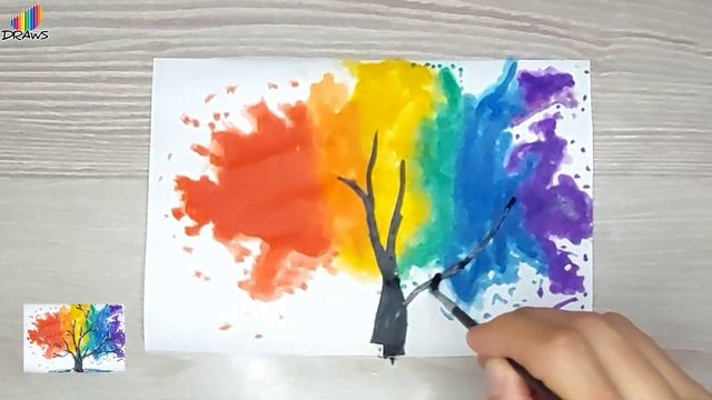 Как нарисовать красками/how to draw with paints смотреть онлайн